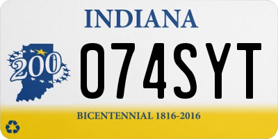 IN license plate 074SYT