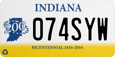 IN license plate 074SYW