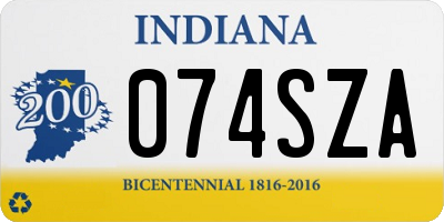IN license plate 074SZA