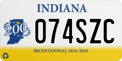 IN license plate 074SZC