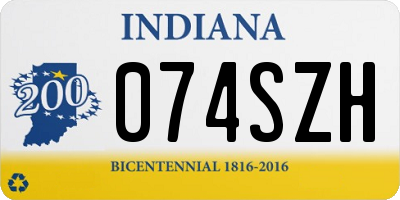 IN license plate 074SZH