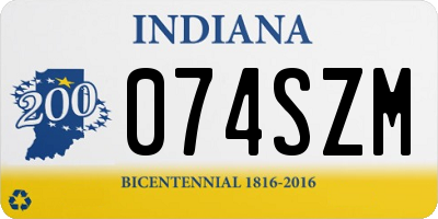 IN license plate 074SZM