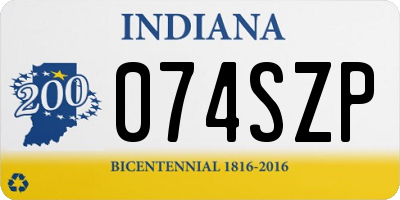 IN license plate 074SZP