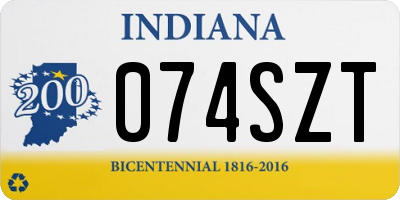 IN license plate 074SZT