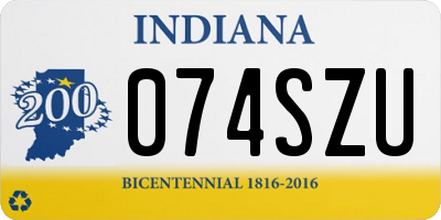 IN license plate 074SZU