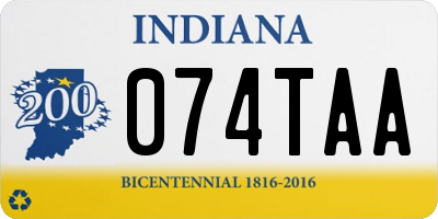 IN license plate 074TAA