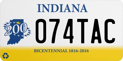 IN license plate 074TAC