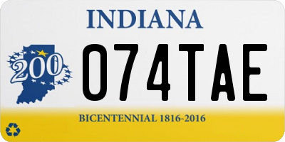 IN license plate 074TAE