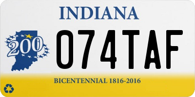 IN license plate 074TAF
