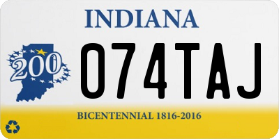 IN license plate 074TAJ