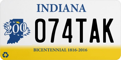 IN license plate 074TAK