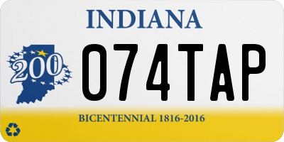 IN license plate 074TAP