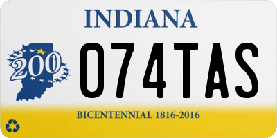 IN license plate 074TAS