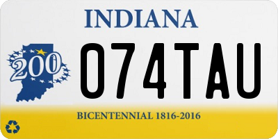 IN license plate 074TAU