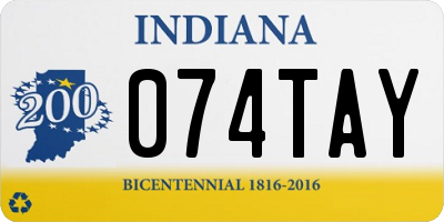 IN license plate 074TAY