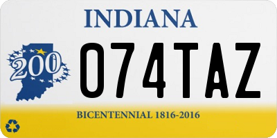 IN license plate 074TAZ