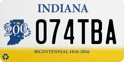 IN license plate 074TBA