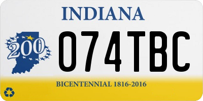 IN license plate 074TBC
