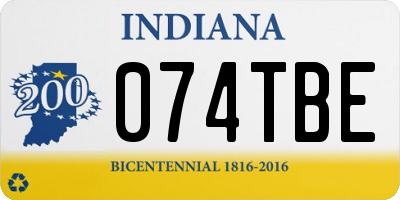 IN license plate 074TBE