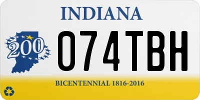 IN license plate 074TBH