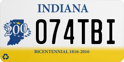 IN license plate 074TBI