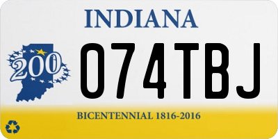 IN license plate 074TBJ