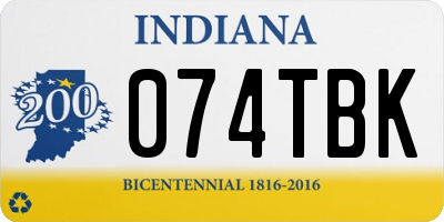 IN license plate 074TBK