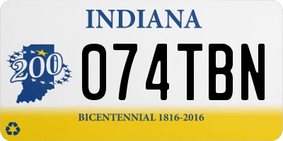 IN license plate 074TBN