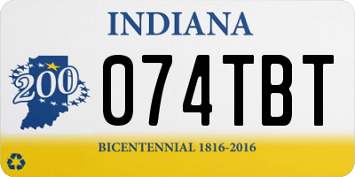 IN license plate 074TBT