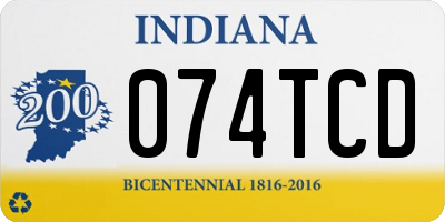 IN license plate 074TCD