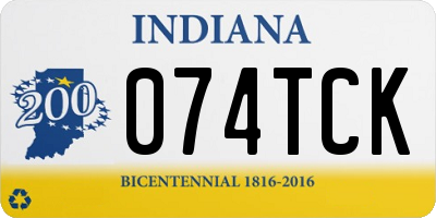 IN license plate 074TCK