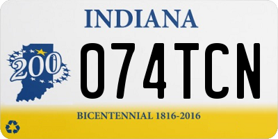 IN license plate 074TCN