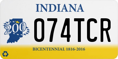 IN license plate 074TCR