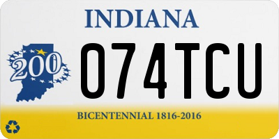 IN license plate 074TCU