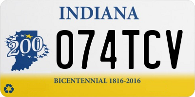 IN license plate 074TCV