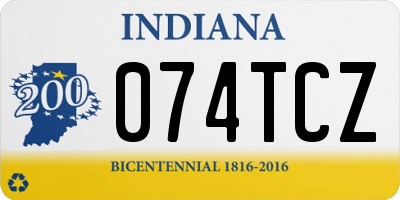 IN license plate 074TCZ