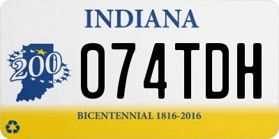 IN license plate 074TDH