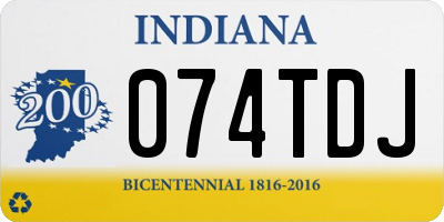 IN license plate 074TDJ