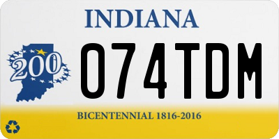 IN license plate 074TDM