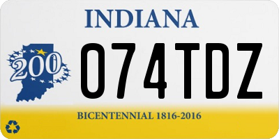 IN license plate 074TDZ
