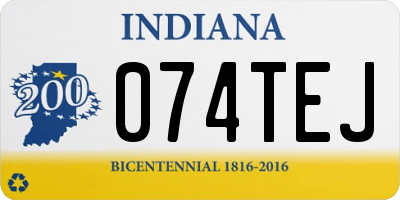 IN license plate 074TEJ
