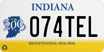 IN license plate 074TEL