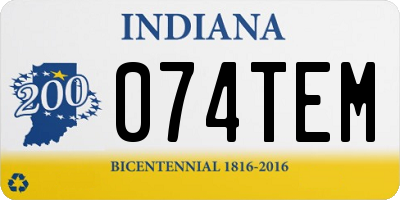 IN license plate 074TEM