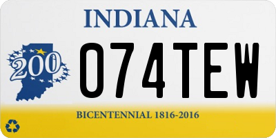 IN license plate 074TEW