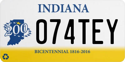 IN license plate 074TEY