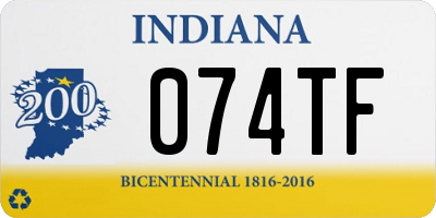 IN license plate 074TF