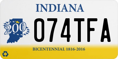 IN license plate 074TFA