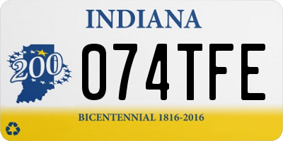 IN license plate 074TFE
