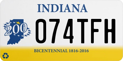 IN license plate 074TFH
