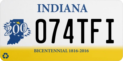 IN license plate 074TFI